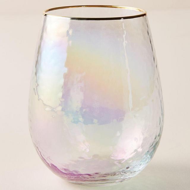Lustered Stemless Wine Glasses, set of 4