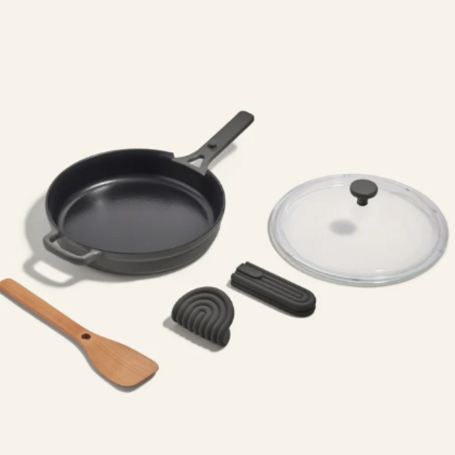 Cast Iron Always Pan An 8-in-1 toxin-free enameled cast iron cookware system