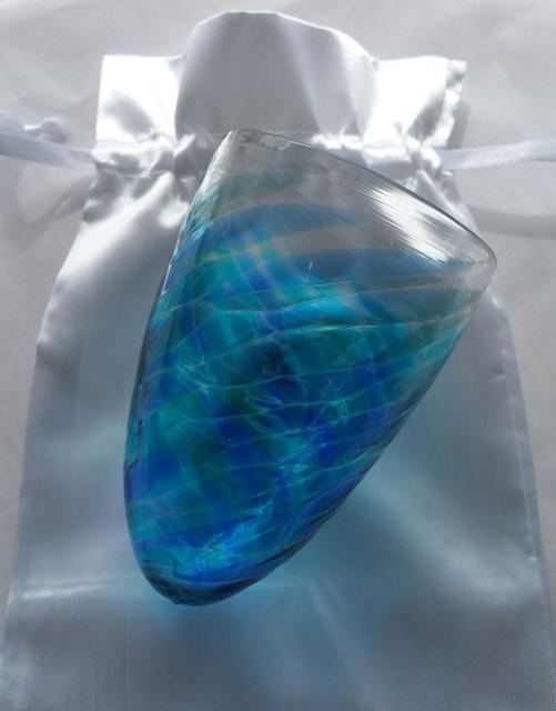 Break the Jewish Wedding Glass under the Chuppah- in the color Blue Turq - glass to break at a jewish wedding