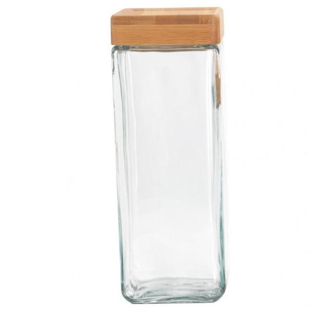 Anchor Hocking Stackable Jars with Bamboo Lid, 2.5-Quart, Set of 2