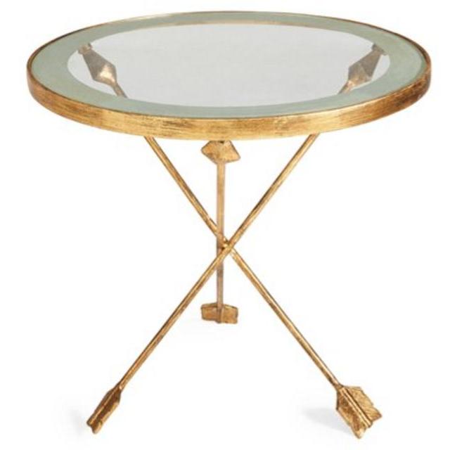 Anna Arrow Side Table, Gold