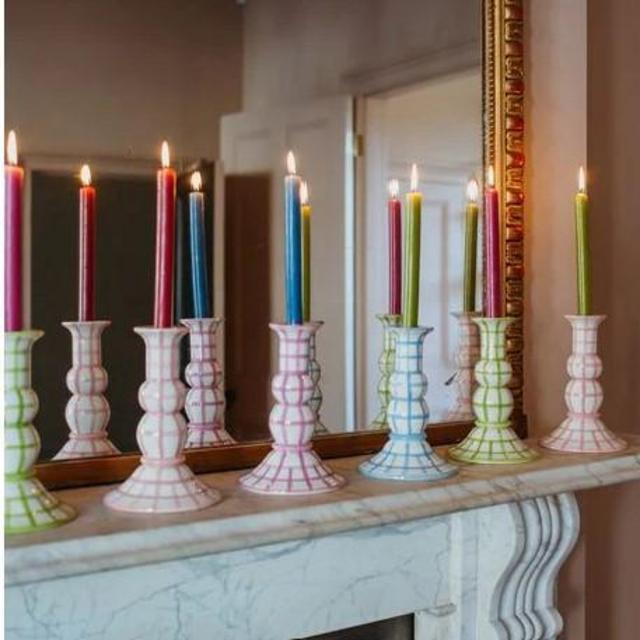 Lumiére Gingham Candle Holder