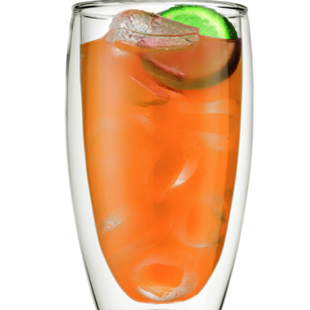 Bodum Pavina Glass, Double-Wall Insulate Glass, Clear, 15 Ounces Each (Set of 2)