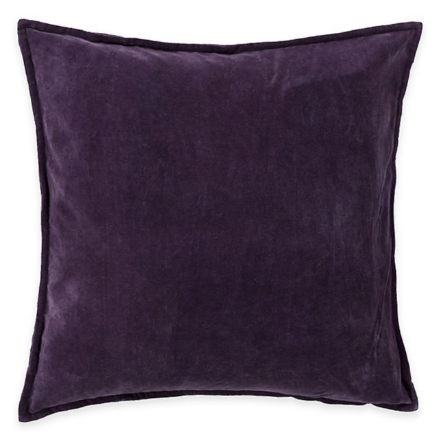 Surya Velizh 22-Inch Square Throw Pillow in Eggplant