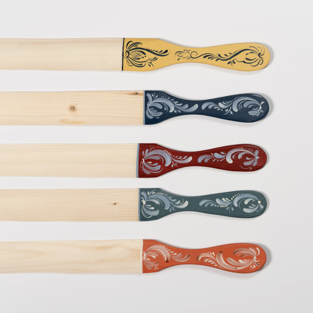 Lefse Sticks with Rosemaling by Kim Garrett
