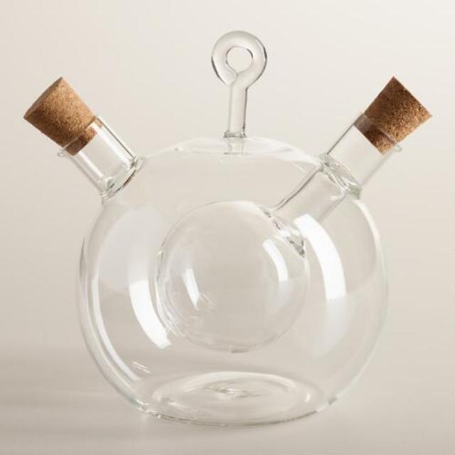 Glass Oil and Vinegar Globe Set