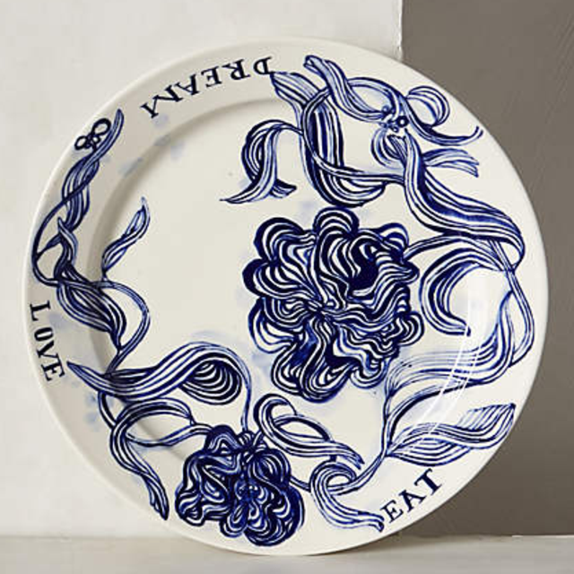 Jardin Des Plantes Dinner Plate - Blue