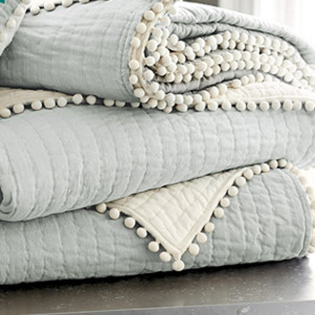 Audree Pom Pom Sham - Spa, Euro