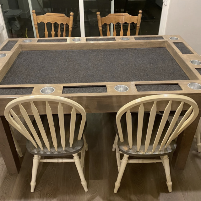 Board game table with topper