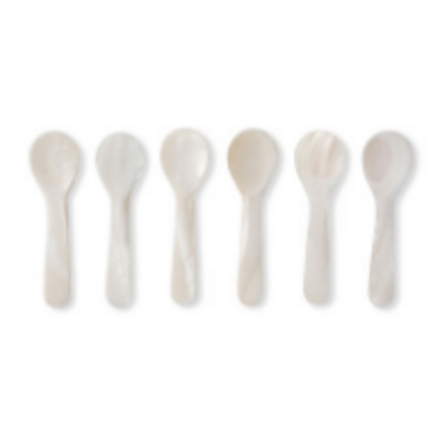 Blue Pheasant Cora Small Mother-of-Pearl Spoons, Set of 6