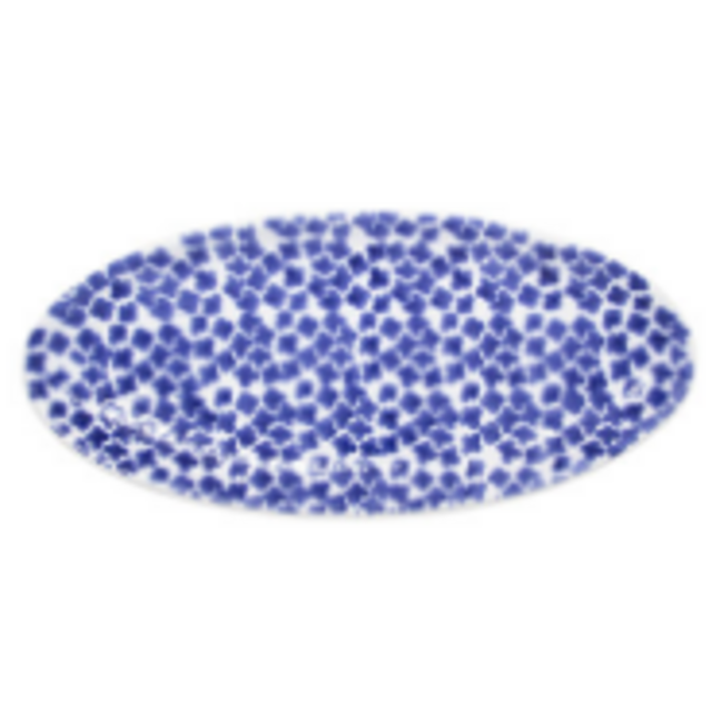 Vietri Santorini Flower Narrow Oval Platter