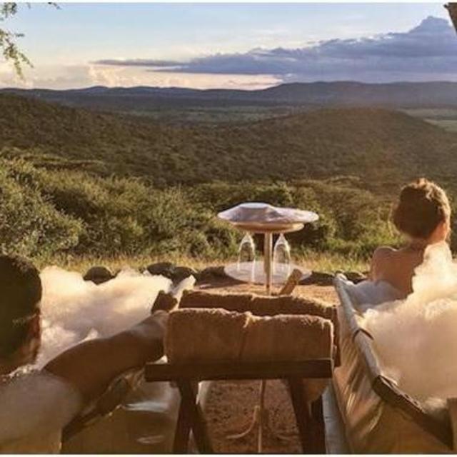 Canvas Champagne Bath for Couples in Kenya