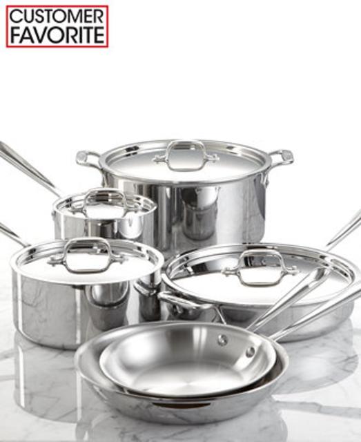 All-Clad Stainless Steel 10 Piece Cookware Set