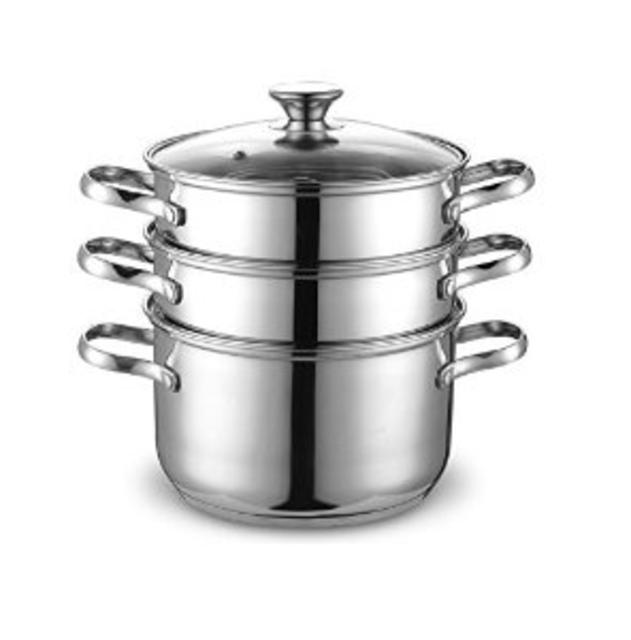 Cook N Home NC-00313 4QT(20CM) Double Boiler and Steamer Set, Stainless Steel