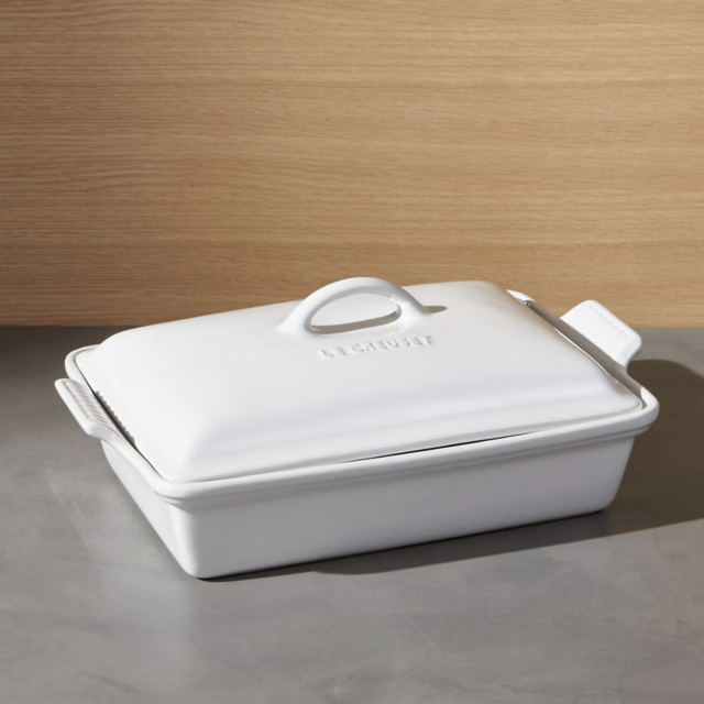 Le Creuset ® Heritage Covered Rectangular White Baking Dish