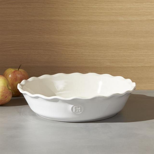 Emile Henry Modern Classic Sugar White Pie Dish