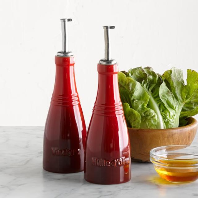 Le Creuset Oil & Vinegar Cruet Set, Red