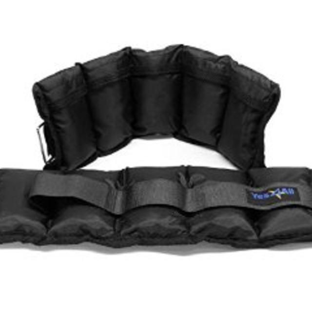 Yes4All SZ1C Strap style Comfort Fit Ankle Weight Sets (Black, 6 lbs)