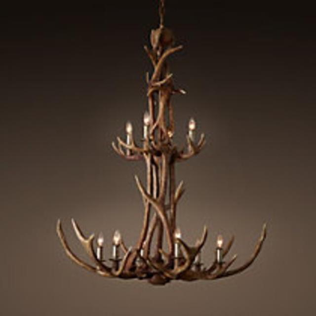 Adirondack Antler Two-Tier Chandelier