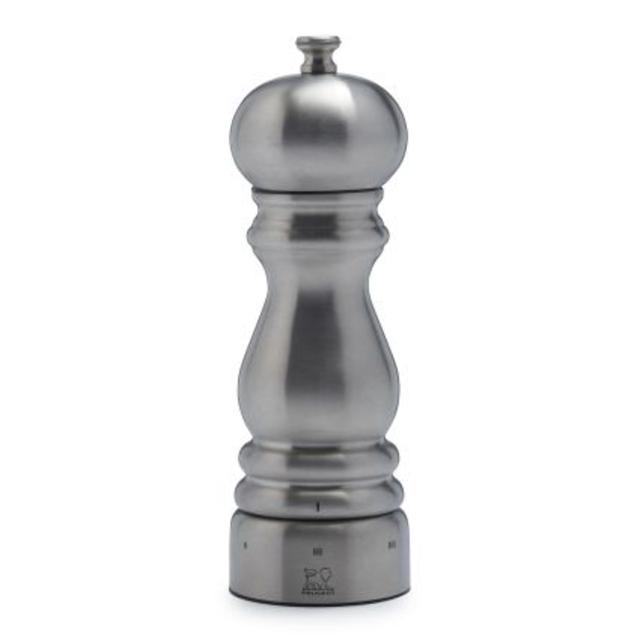 Peugeot Stainless Steel Paris U’Select Salt Mill, 7"