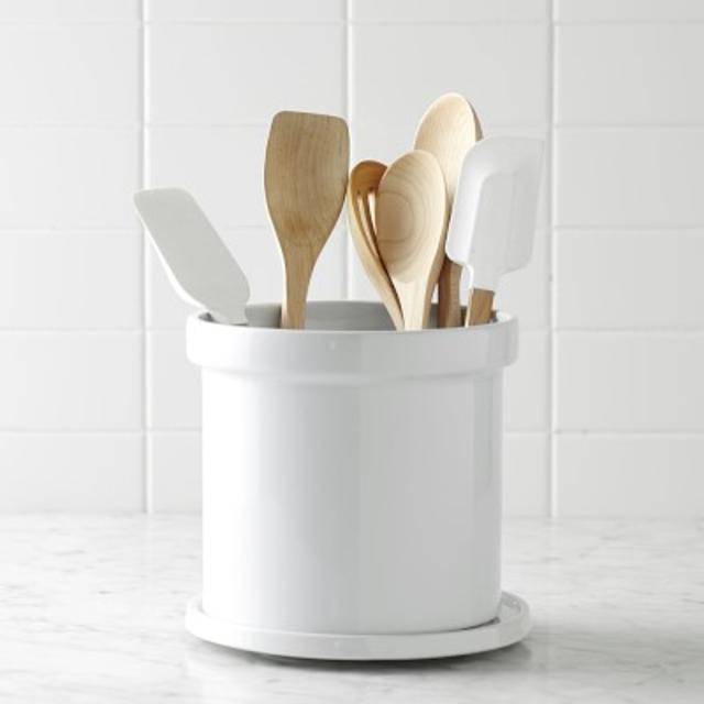 Ceramic Partitioned Utensil Holder