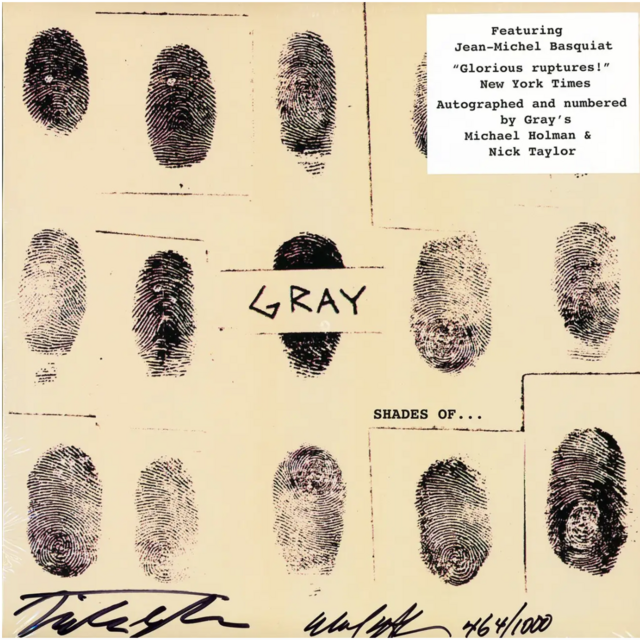 Jean-Michel BasquiatBasquiat Gray vinyl record signed (Basquiat Record Art)2010