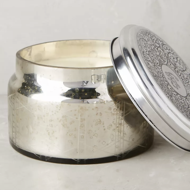 Anthropologie Capri Blue Colossal Mercury Glass Candle