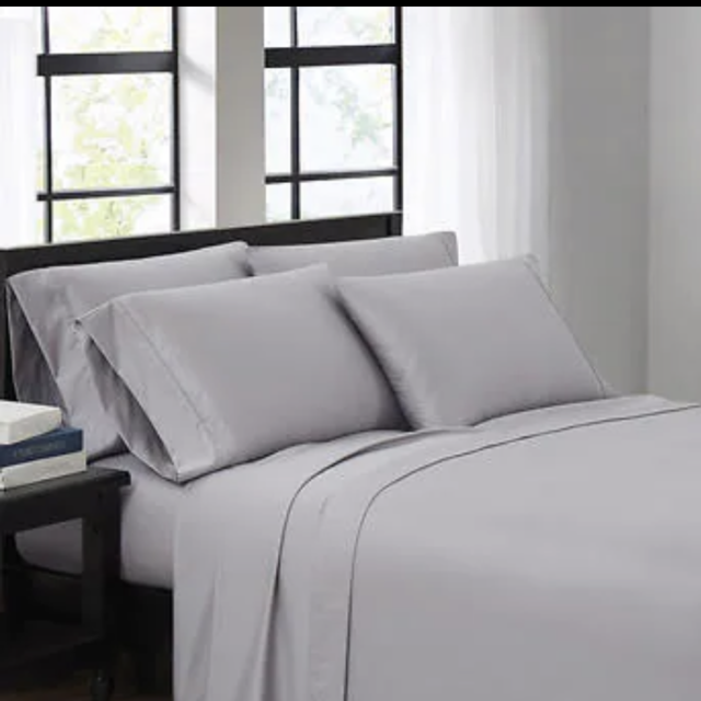 Kirkland Signature 680 Thread Count 6-piece Sheet Set (Queen/Gray)