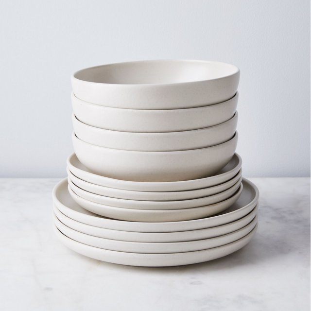 Modern Classic Ceramic Dinnerware & Serveware - PASTA BOWL in CREAM