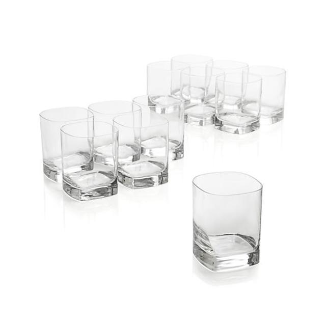 Set of 12 Strauss Double Old-Fashioned Glasses