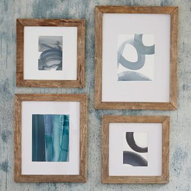 Set of 4 Gallery Frames - Weathered Wood