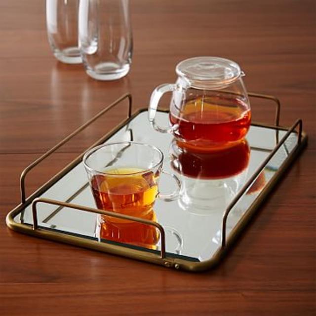 Fishs Eddy Gilded Cafe Mirror Tray