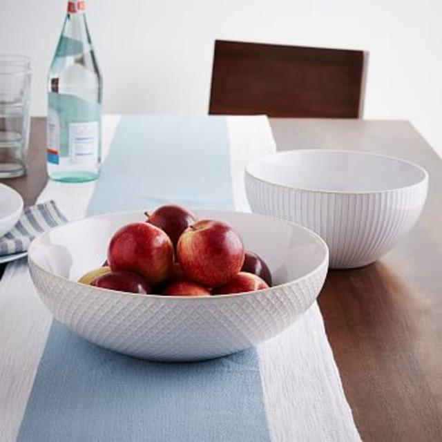 Grid Textured Serving Bowl