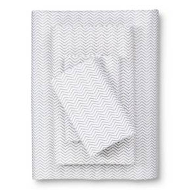 Threshold™ Percale Sheet Set - Gray Chevron