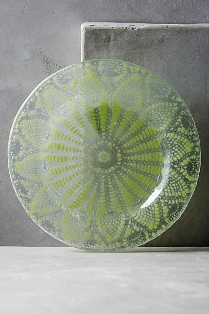 Frosted Doily Dessert Plate