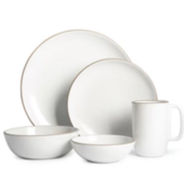 Opaque White Dinnerware Set
