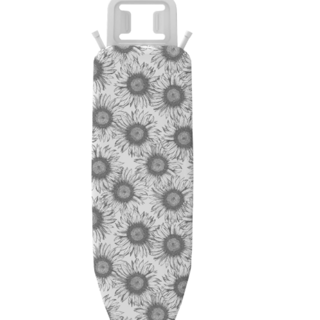 Bartnelli Ironing Board Made in Europe | Iron Board with 4 Layered Cover Pad, Height Adjustable up to 36" Features A Safety Iron Rest, 4 Steel Legs, for Home Laundry Room or Dorm Use (43x14)