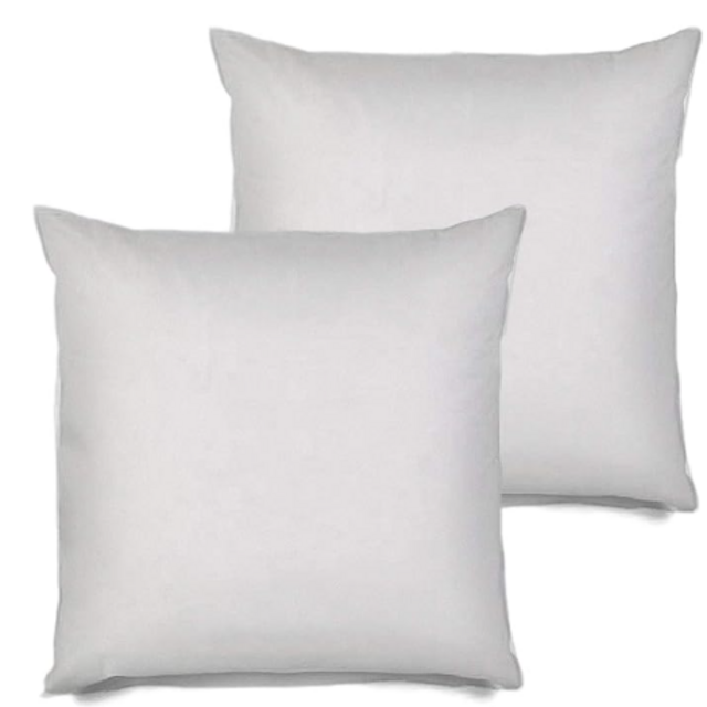 MSD 2 Pack Pillow Insert 26x26 Hypoallergenic Square Form Sham Stuffer Standard White Polyester Decorative Euro Throw Pillow Inserts for Sofa Bed - Made in USA (Set of 2) - Machine Washable and Dry