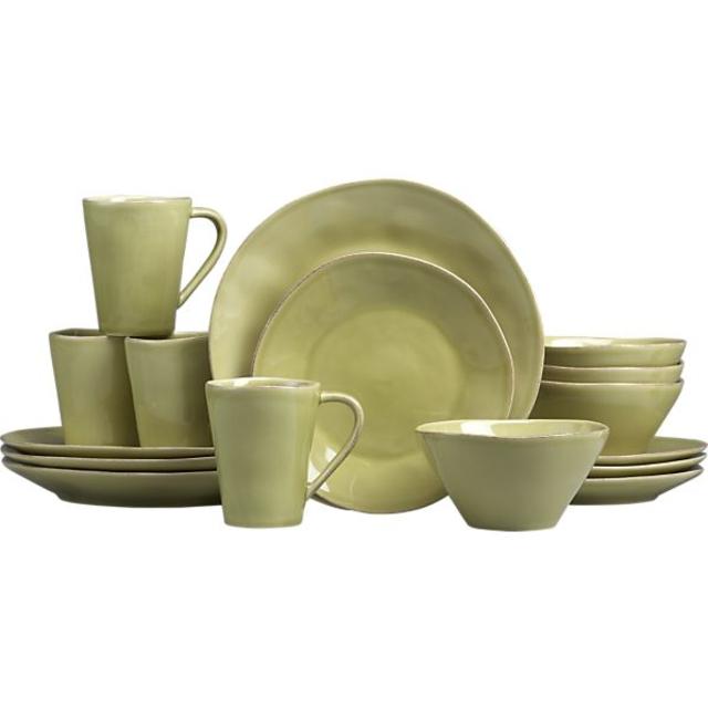 Marin Green 16-Piece Dinnerware Set