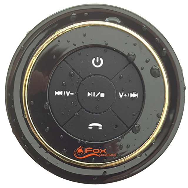 iFox iF012 Bluetooth Shower Speaker - Certified Waterproof - Wireless It Pairs Easily To All Your Bluetooth Devices - Phones, Tablets, Computer, Radio
