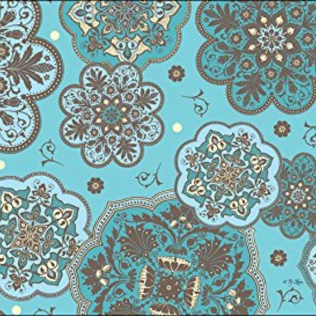 Toland Home & Garden 810005 Blue Marrakesh Comfort Soft Step Designer Mat