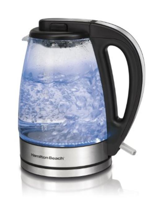 Hamilton Beach 40865 Glass Electric Kettle, 1.7-Liter