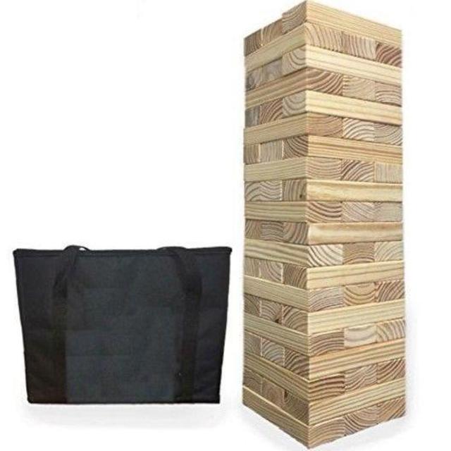 Giant Jenga Game Toppling Tower Yard Big Large Wood Block Picnic Party Pool Lawn