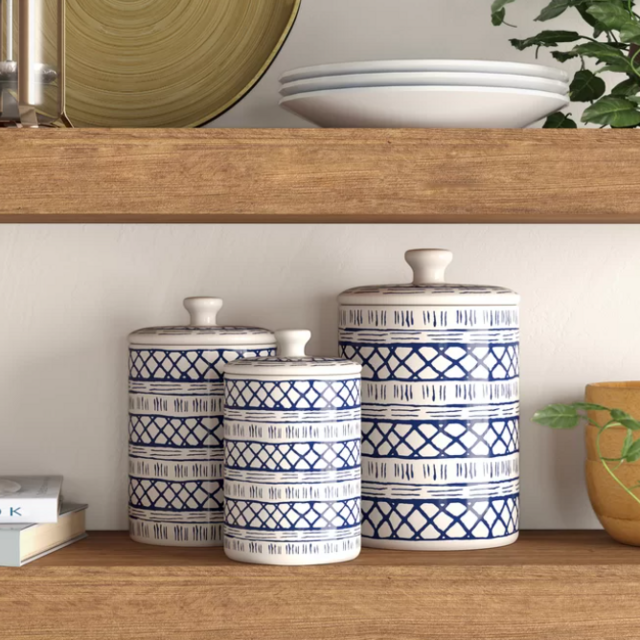 Clemon 3 Piece Kitchen Canister Set