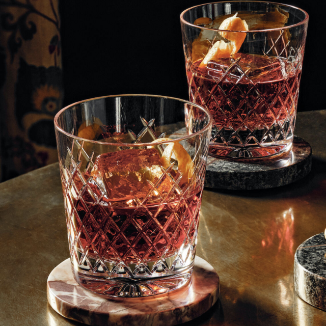Barwell Cut Crystal, Rocks Glass, Set of Four