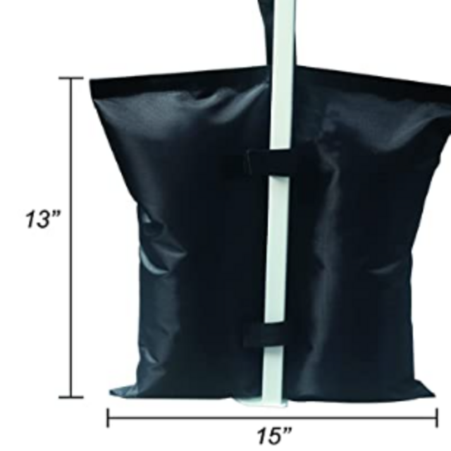 Canopy Weights Sand Bags,4pcs-Pack (Black)
