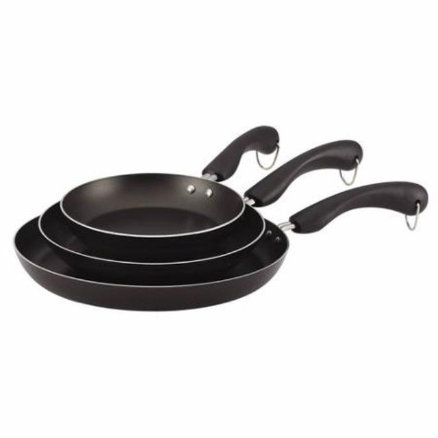 Farberware Easy Clean Dishwasher Safe Aluminum Nonstick Triple Pack 8", 10" and 12" Skillets