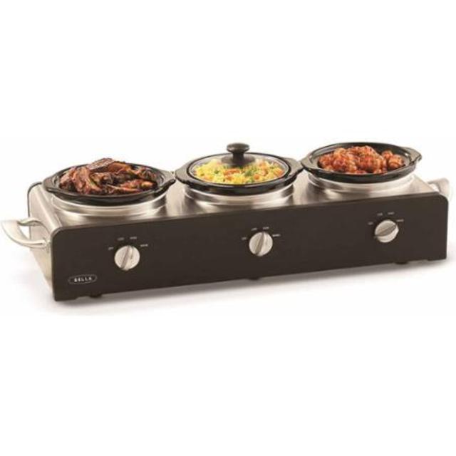 Bella 3 x 1.5-Quart Triple Slow Cooker and Server