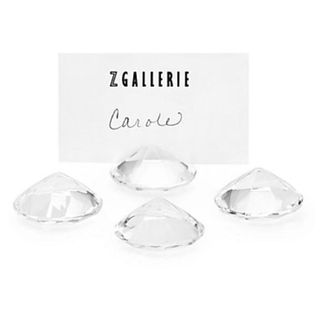 Diamond Placecard Holders - Set of 4 | Gifts for the Home | Gifts | Z Gallerie