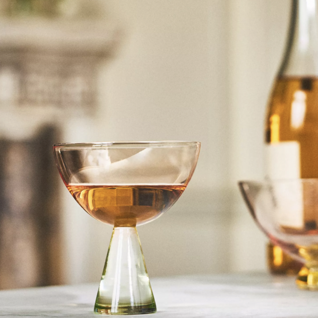 Ramona Coupe Glasses, Set of 4 - Peach